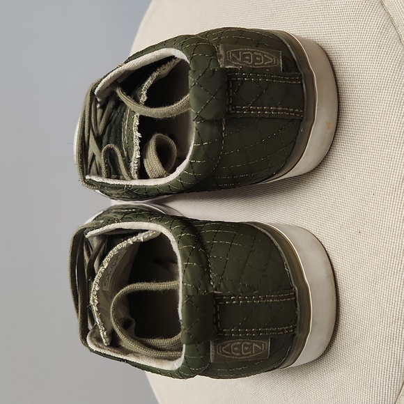 Women's, Olive/Khaki Green Quilted Keen Sneakers - Picture 9 of 12
